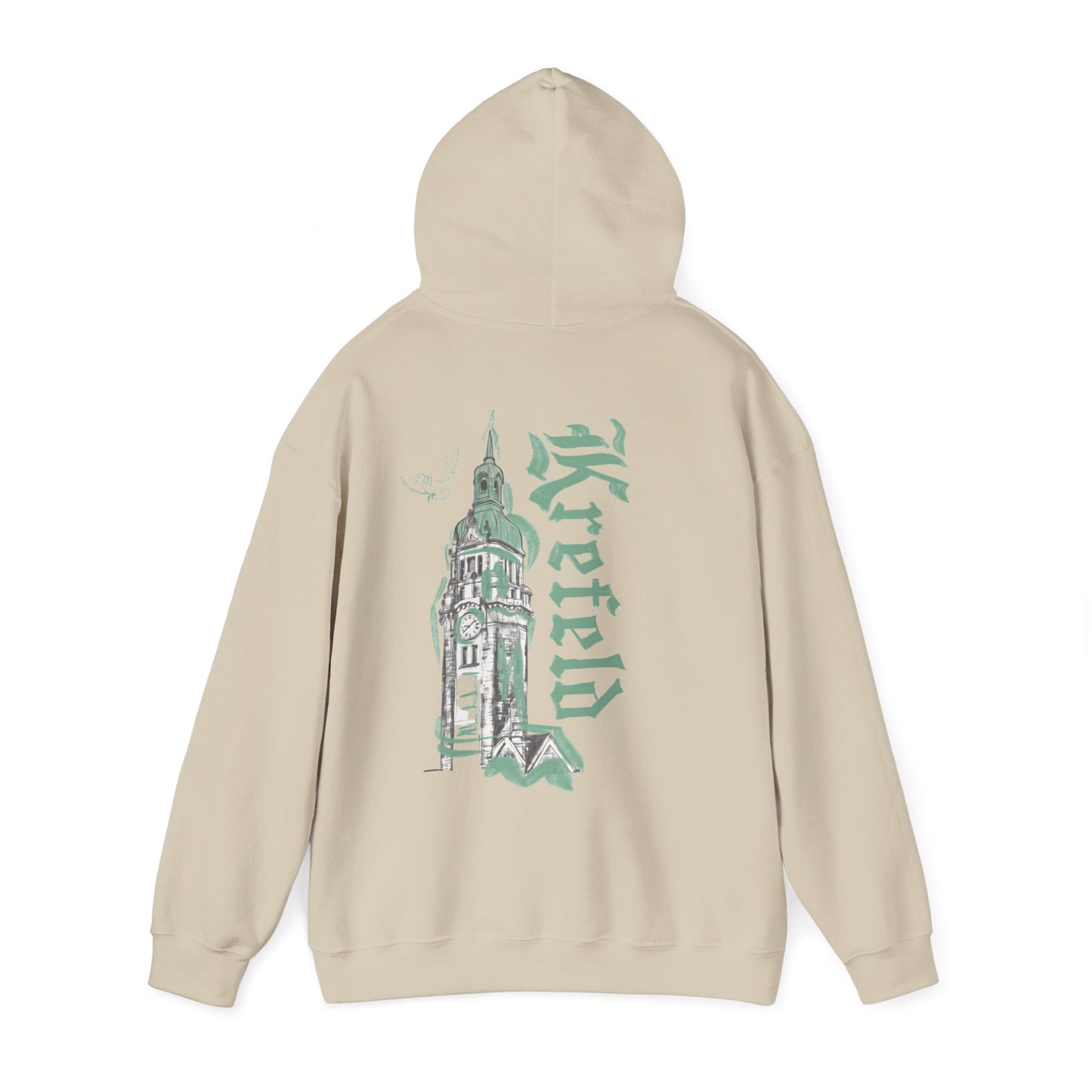 Krefeld Hoodie „Bahnhof Tower“ – Urban Illustration Hoodie | Krefeld.Original