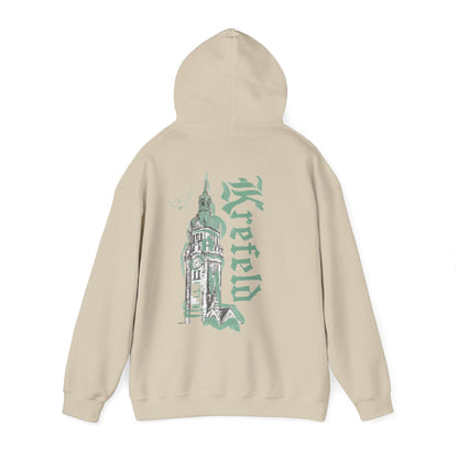 Krefeld Hoodie „Bahnhof Tower“ – Urban Illustration Hoodie | Krefeld.Original
