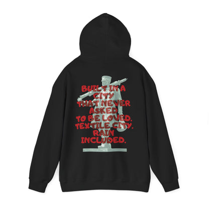 Textile City Quote hoodie | Graphic Back Print sweatshirt