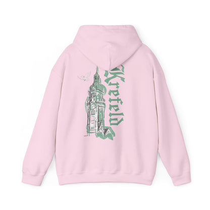 Krefeld Hoodie „Bahnhof Tower“ – Urban Illustration Hoodie | Krefeld.Original