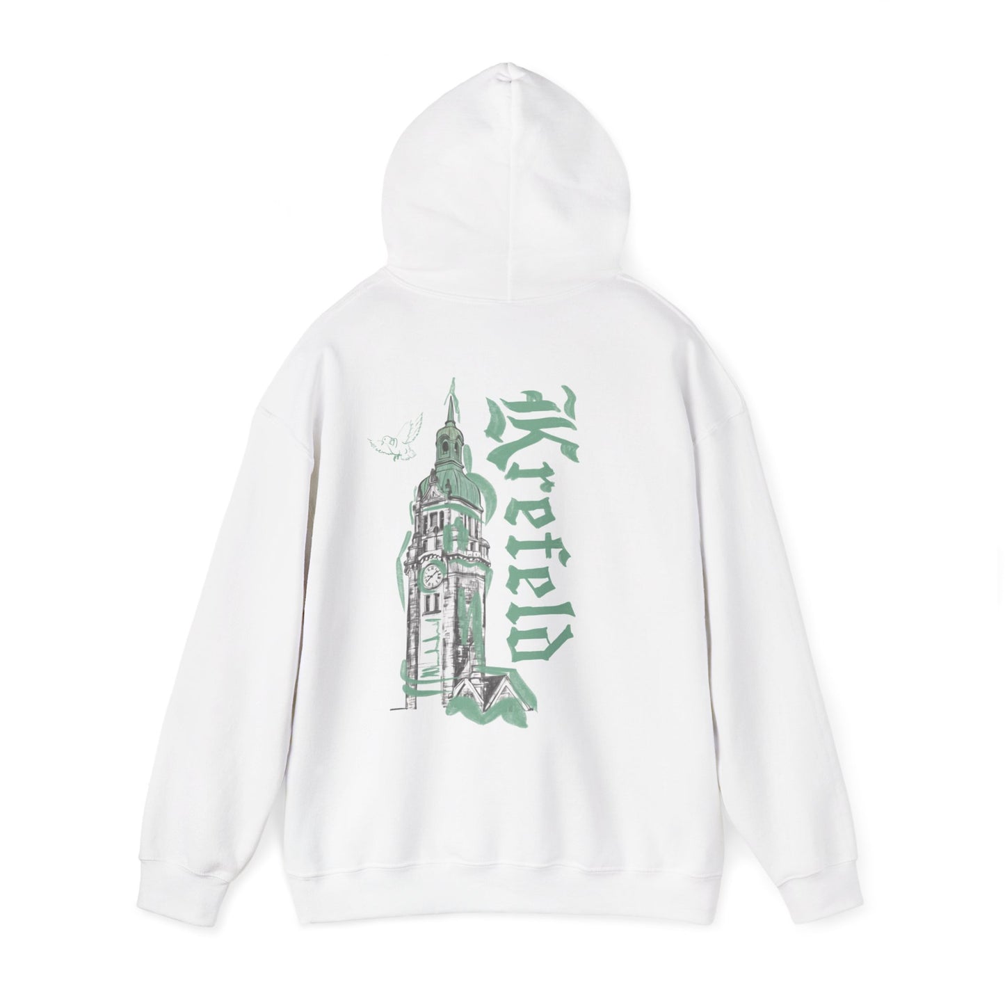 Krefeld Hoodie „Bahnhof Tower“ – Urban Illustration Hoodie | Krefeld.Original