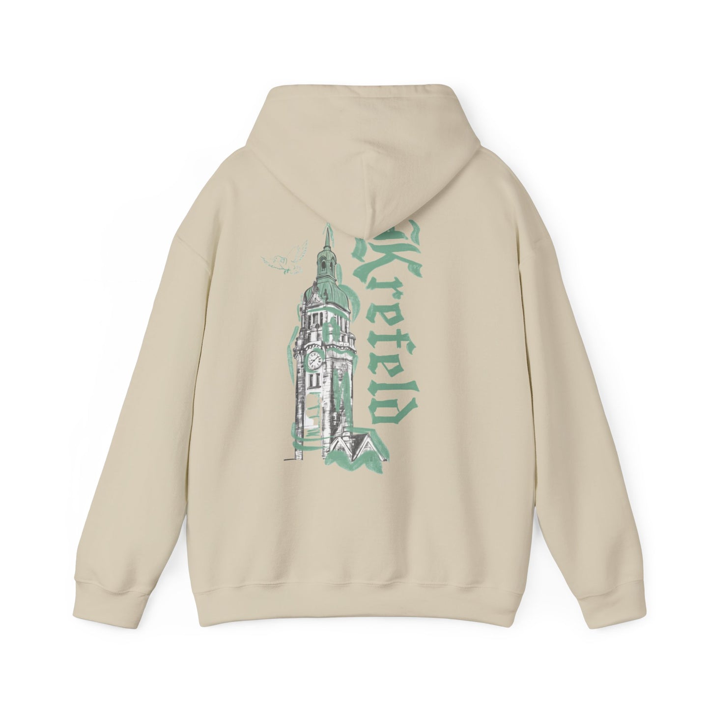Krefeld Hoodie „Bahnhof Tower“ – Urban Illustration Hoodie | Krefeld.Original