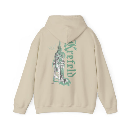 Krefeld Hoodie „Bahnhof Tower“ – Urban Illustration Hoodie | Krefeld.Original