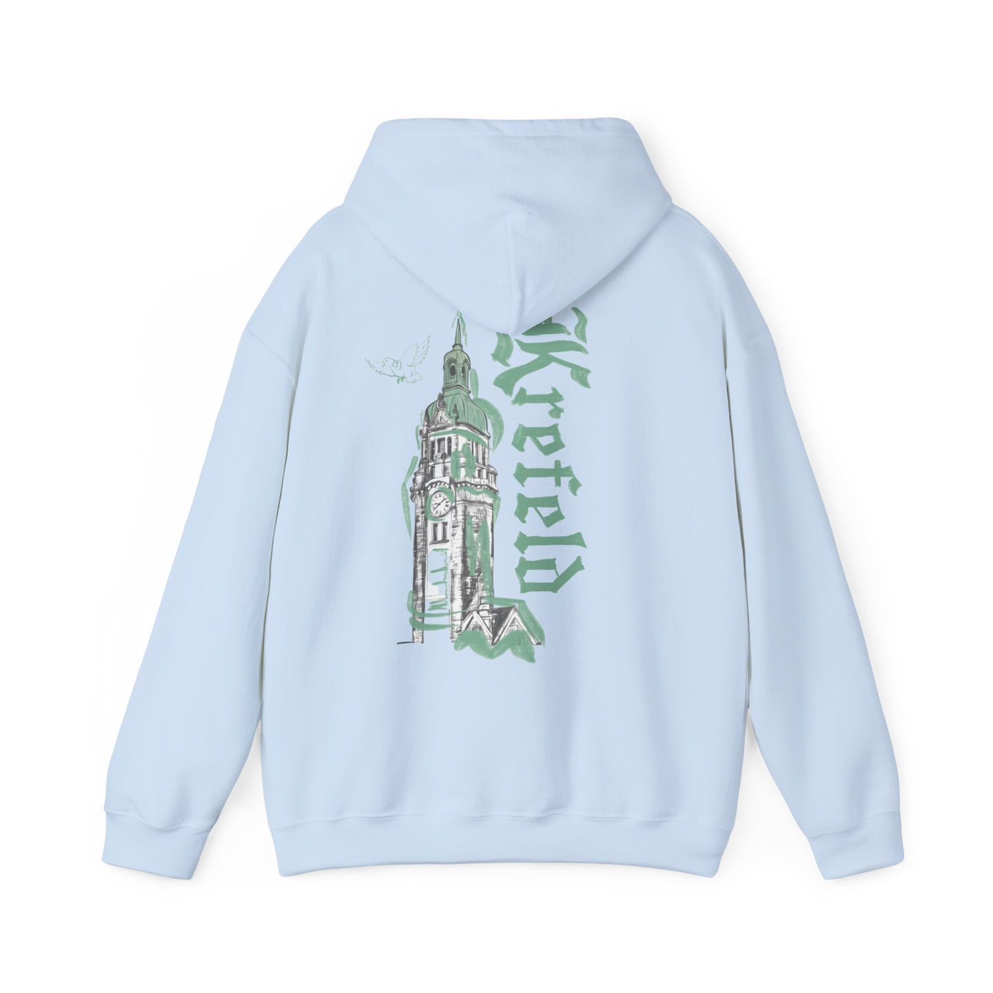 Krefeld Hoodie „Bahnhof Tower“ – Urban Illustration Hoodie | Krefeld.Original