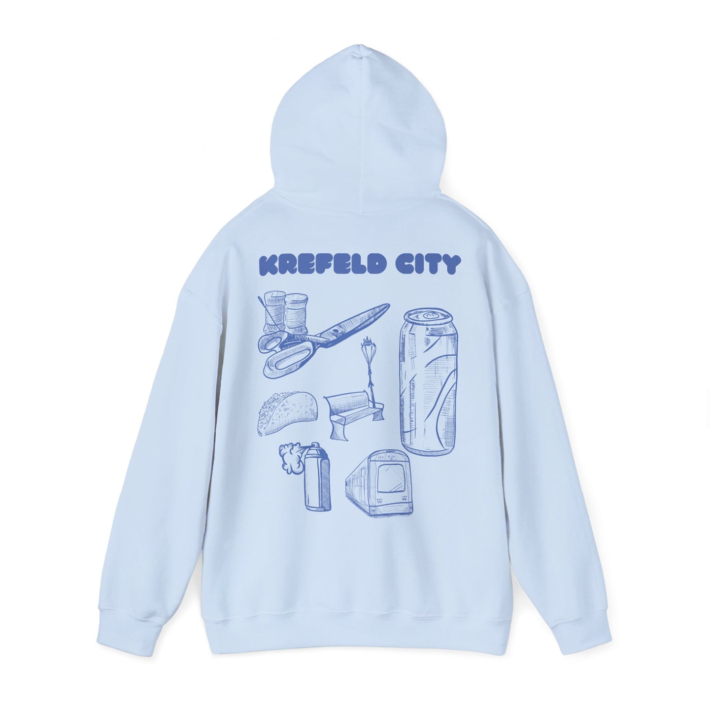 Krefeld City Icons Hoodie – Streetwear Backprint | Krefeld Original Merch
