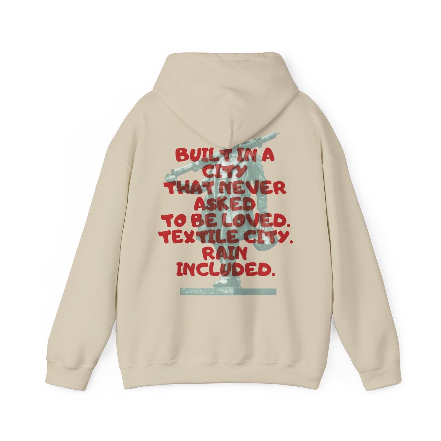 Textile City Quote hoodie | Graphic Back Print sweatshirt