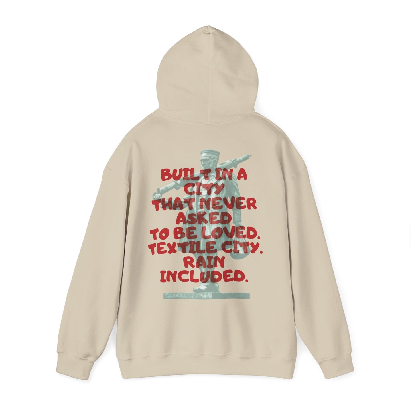 Textile City Quote hoodie | Graphic Back Print sweatshirt