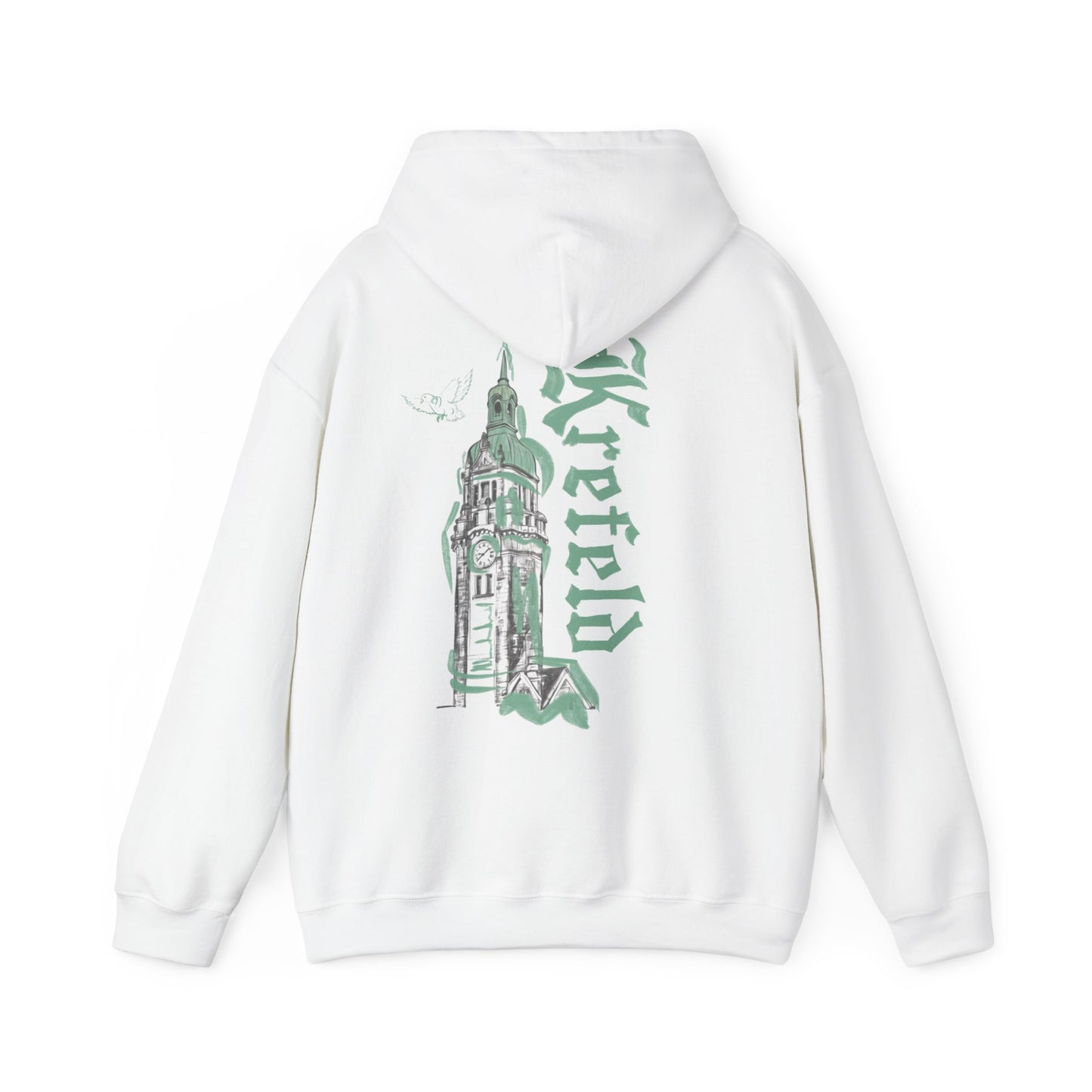 Krefeld Hoodie „Bahnhof Tower“ – Urban Illustration Hoodie | Krefeld.Original